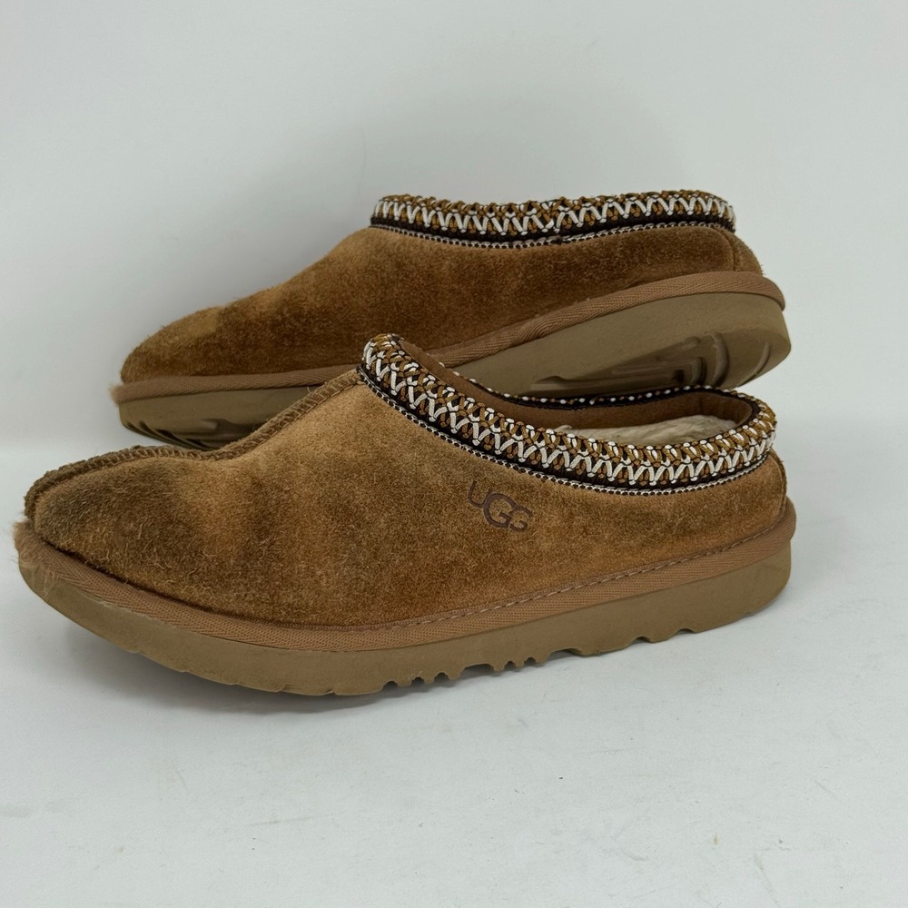 UGG Kid's Brown Suede Cozy Shearling Lined Clogs Slippers Size 3 US Casual‎